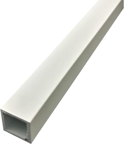 Aluminium vierkante buis - Aluminium profiel hol - Bouwconstructies maken - Poedercoating glanzend - 30x30x2mm 2000mm - Wit RAL 9016