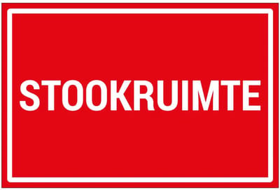 Stookruimte sticker | 18 x 12 cm