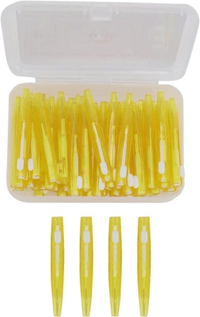 Interdentale Borstels - Tandenstokers Floss - Tanden Reinigen - Ergonomisch Ontwerp - 60 Stuks - Geel