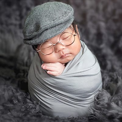 Wikkeldoek voor Babyfotoshoot en Fotografie - Groen