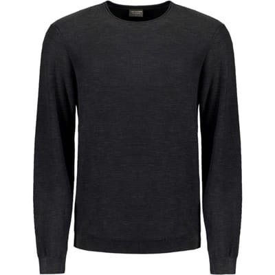 No Excess Pullover crewneck garment dyed + st black