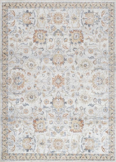 SURYA Esther vloerkleed wasbaar oosters vintage crèmekleurig