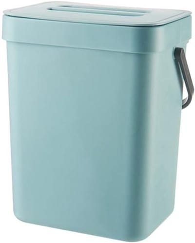 Allecto Plus - Kleine 3L compostbak voor keukenafval met deksel - Hangende prullenbak voor keukenkastdeur