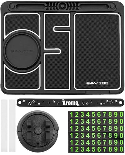 Dailygoods- Dashboardmat Antislip - Flexibel - Slijtvast - Telefoonhouder - Geurverspreider - Afmetingen 19 x 25 cm - Autodashmat