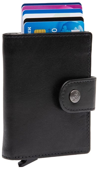 The Chesterfield Brand Leren Portemonnee Barrea Wallet Black Zwart