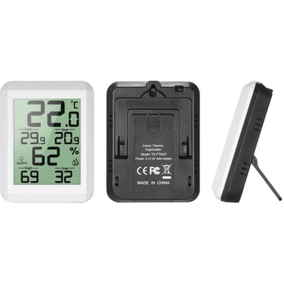 Mini thermomètre et hygromètre d'intérieur numérique LCD avec moniteur de température et d'humidité en °C/°F