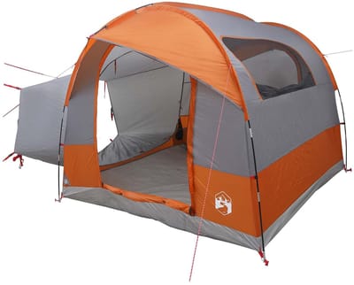 vidaXL - Tailgate - Tent - met - Regenhoes - Waterafstotend - Grijs - en - Oranje