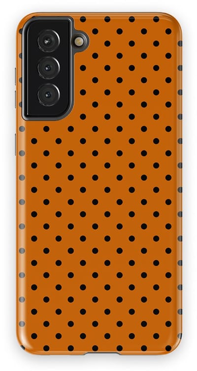 Polka Dots Hoesje Samsung Galaxy S21 Plus | Geschikt Voor Mag | Stippen Design Backcover Samsung Galaxy S21 Plus Pumpkin Dots