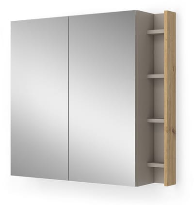 Vicco Edelin Badkamerspiegelkast – 80 x 75 cm met planken Kasjmier