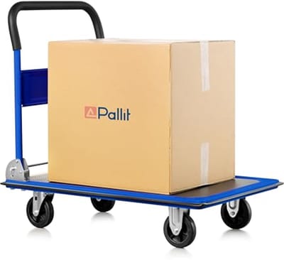 Transportwagen Inklapbaar - Rolwagen Stevige - Zware Pakketten Verplaatsen - Antislip Coating - 300 kg Draagkracht - Blauw