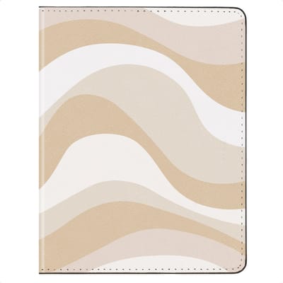 Selencia Paspoorthoes - Kunstleren cover voor je paspoort - Desert Waves Beige