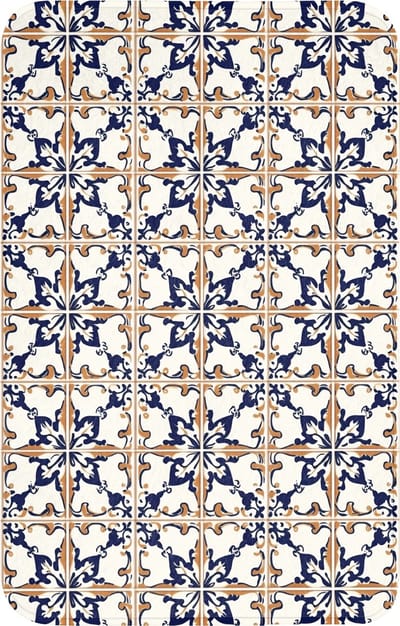 WC mat 50x80 cm - Antislip - Klassiek - Patroon - Kleurrijk - Toiletmat - Vloermat - Douchemat - Toilet tapijt - Toiletmatten
