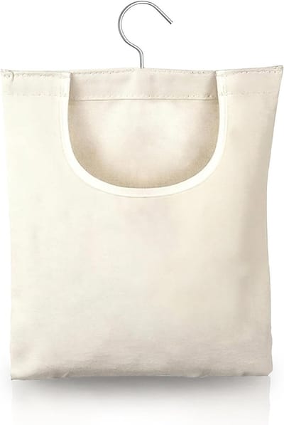 Waszak van Katoen en Linnen, 32 x 28 cm, met Hanghaak, Ideaal voor Kleding en Sokken, Praktische Opbergtas