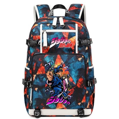 JoJo's Bizarre Adventure Anime Print Student Rugzak Grote Capaciteit Schooltas voor Tieners Kinderen
