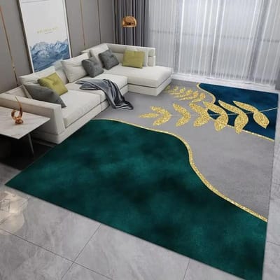 Groen Licht Luxe Geometrisch Tapijt Scandinavisch Minimalistische Tapijten voor Woonkamer Decor Zacht Slaapkamerkleed Groot Oppervlak Garderobemat 60*90cm