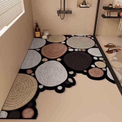 Badkamer Antislip Mat Kan Worden Gesneden Zijdering Toilet Vloermat Uitgehold Anti-druppel Afvoermat Kan Over De Hele Vloer Worden Afgeveegd 45x70cm