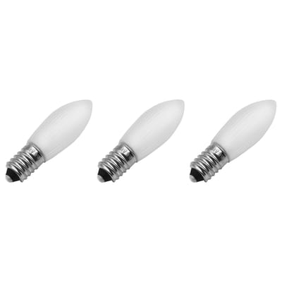 Reserve Kerstlampjes E10 - 3 stuks - Gloeilamp - 34V/3W - Warm Wit Licht - 2200K - 13 Lumen - Dimbaar - Mat
