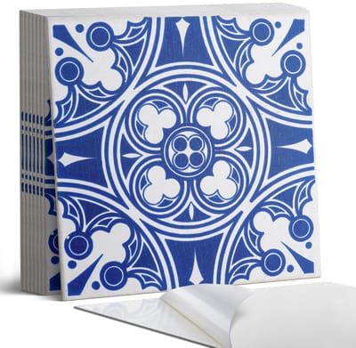 Coloray Plaktegels - Patroon met geometrische motieven Portugese Tegels - 30 cm x 30 cm - Blauw Plaktegels - 9 stuks - Vierkant PVC Tegels - Plaktegels Keuken - Zelfklevende Vloertegels - Vinyl Tegels - Zelfklevende Tegels