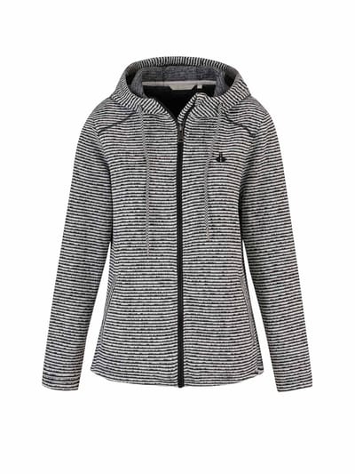 BJØRNSON Mika Fleece Hooded Vest Dames - Zomer - Maat 52 - Zwart