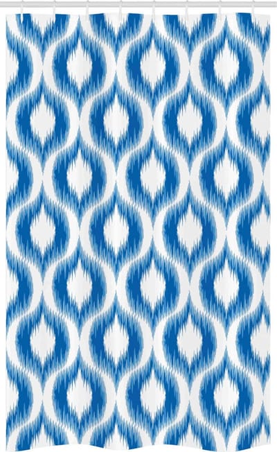 ABAKUHAUS Douchegordijn – Blauw/Wit, 120x180 cm – Polyester, waterafstotend