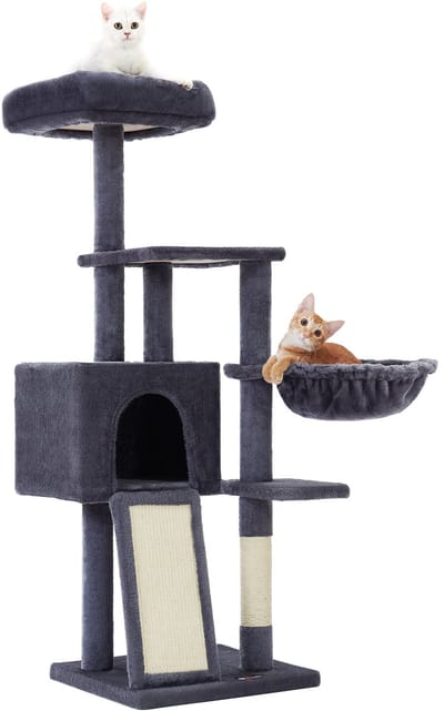 Feandrea - Krabpaal - Kattenboom - Voor Katten - Afneembare Wasbare Zitstok - Met Mand en Hol