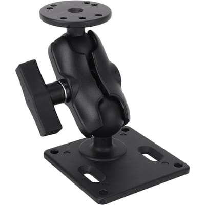 Support à double boule avec deux plaques Bras à double rotule en aluminium avec adaptateur à boule de taille C de 1,5 pouce pour