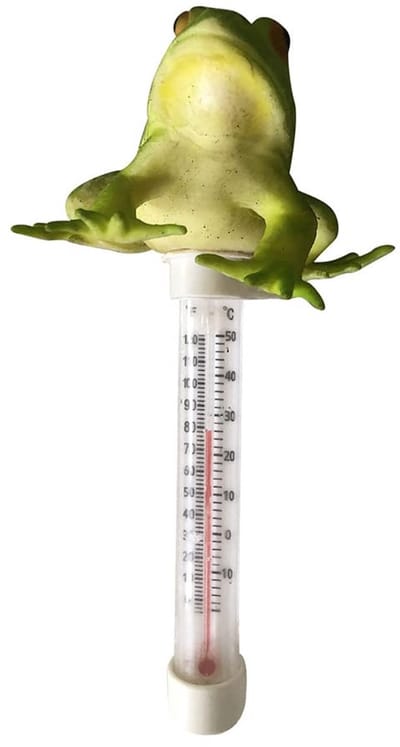 Zwevende Zwembadthermometer - Waterthermometer Vijverthermometer - Watertemperatuur Meten - Duidelijk Afleesbaar Groot Formaat - 19.5 x 10.5 x 7 cm