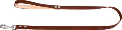 WAUDOG Classic Hondenriem / Hondenlijn - Leder - Bruin - Breedte: 20 mm - Lengte: 122 cm