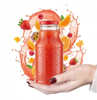 5x KUBUŚ glazen flessen 330 ml - Ideaal voor sap en drankjes