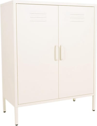 MaximaVida metalen lockerkast Finn 80 x 40 x 102 cm ivoor - 2 schappen