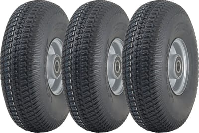 4.10/3.50-4 Grasmaaierband met stalen velg, 4-laags, P332, 20 mm lagers (set van 3)