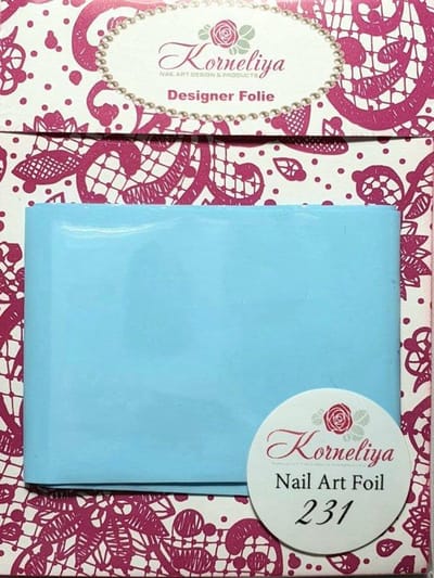 Korneliya Nailart folie - Transfer folie - Nagel Folie Mat CraquelÃ© Baby Blauw 231