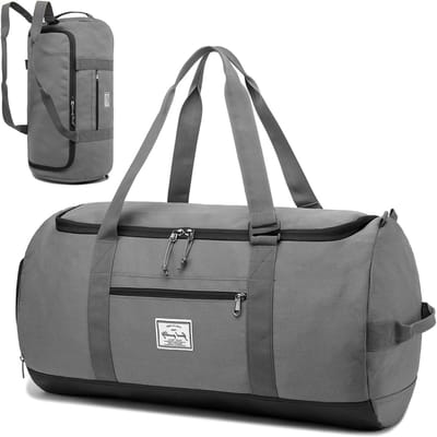 Grote 60L Reistas voor Mannen met Schoencompartiment, Ideaal voor Weekendje Weg en Backpacking, Grijs