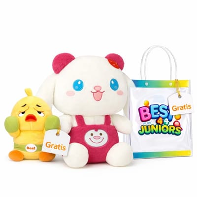 Pluche Rood Konijn 45 cm – Superzachte Knuffel van Best4Juniors + Speelgoedtasje | Perfect Cadeau voor Baby & Kind