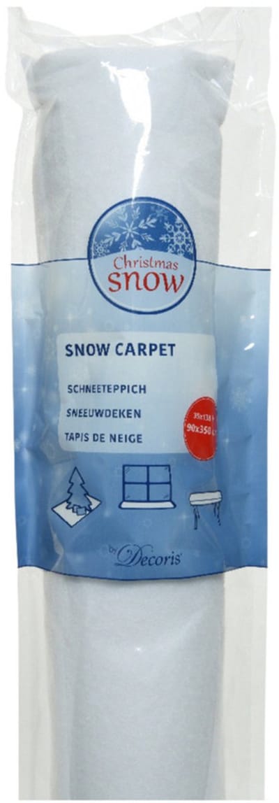 Decoris Sneeuwdeken - op rol - wit - 350 x 90 x 0,2 cm - sneeuwtapijt - sneeuw achtergrond - ondergrond