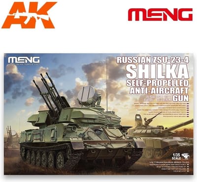 Meng Model Modelbouwpakket Auto - MENG TS023 Russian ZSU-23-4 Shilka Self-Propelled Anti-Aircraft Gun Plastic - 1:35 - Modelbouw