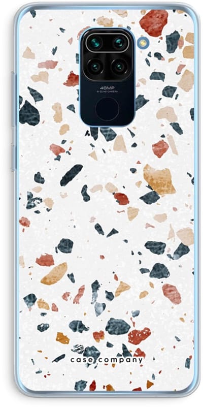 Case Company® - Hoesje geschikt voor Xiaomi Redmi Note 9 hoesje - Terrazzo N°4 - Soft Cover Telefoonhoesje - Bescherming aan alle Kanten en Schermrand