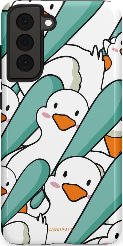 Casetastic Hoesje Geschikt voor Samsung S21 FE - Stijlvolle Beschermende Duo-layer Case - Ganssterk