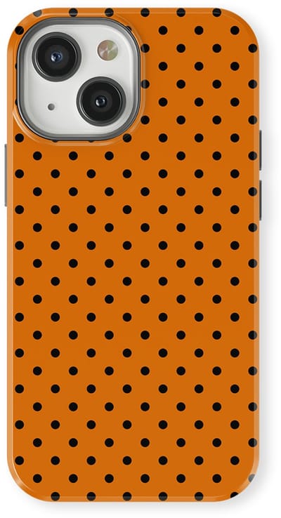 Polka Dots Hoesje geschikt voor iPhone 13 Mini | Geschikt Voor Mag | Stippen Design Backcover geschikt voor iPhone 13 Mini Pumpkin Dots