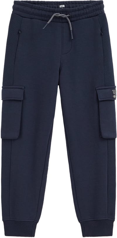 WE Fashion Jongens regular fit joggingbroek met cargozakken
