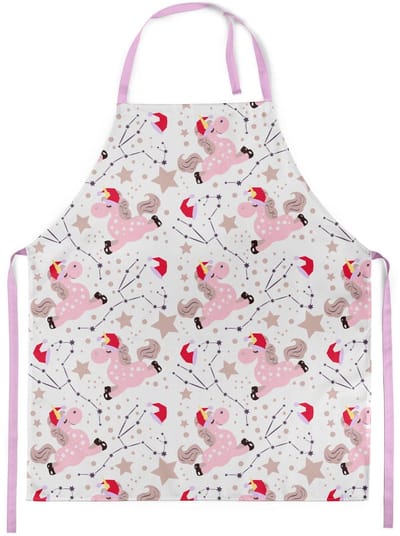 FEROCITY - Kinderschort Universele kindermaat Schildersschort - met klittenband - Unisex - Eenhoorn Sterren