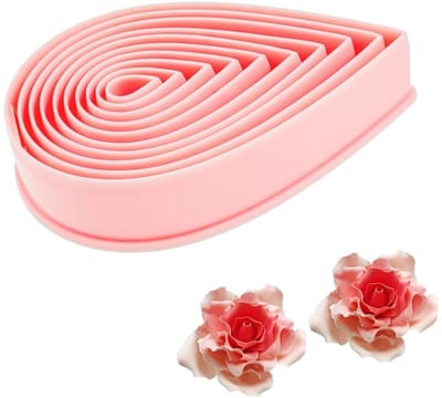 Dailygoods- Cookie Cutter Set 10 Stuks - Rozenblaadje/Druppelvorm - DIY Bakken - Fondant/Snijder - Food-grade PP - Herbruikbaar - Koekjessnijder