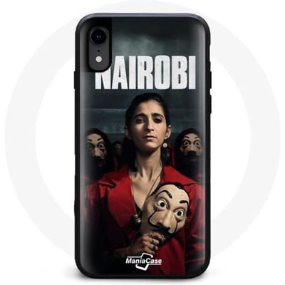 Coque - La Casa De Papel - Iphone XR - Design Nairobi - Souple - Noir