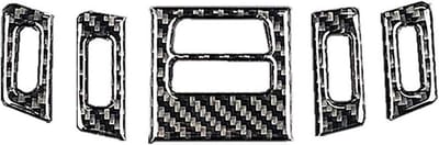 Interieur Trim Set - Vent Outlet Covers - Auto Decoratie - Anti-Kras Rand - 5 stuks - Carbon Fiber Look