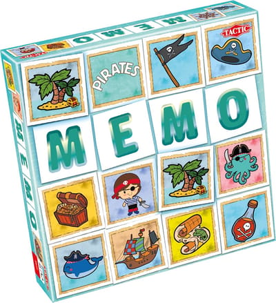 Tactic Memo Piraten - Memospel - Zoek de Juiste Paren - Piraten, Schatkisten en Avonturen - Gezelschapsspel voor Kinderen en Families - 2 tot 6 Spelers - Vanaf 3 Jaar