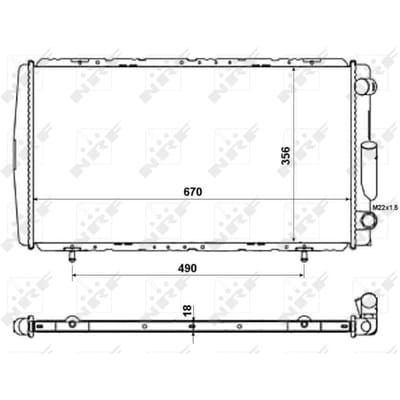 Radiator, motorkoeling NRF 58111