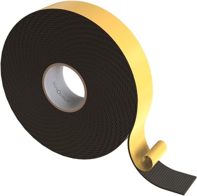 Afdichtingstape Schuimrubber - Celrubber Strook - Tochtwerend Maken - Zelfklevend EPDM - 10 Meter - Zwart