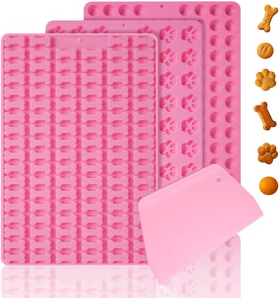Baking Mats voor Hondenkoekjes - 3 Stuks, Eenvoudig Schoon te Maken, Voor DIY Snacks zoals Chocolade, Koekjes en IJsblokjes, BPA-vrij