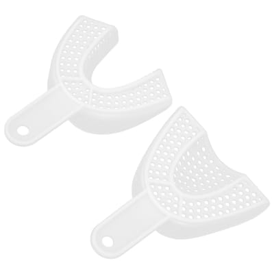 Plastic Wegwerp Tandheelkundige Afdruklepel Draagbaar Tandheelkundige Mondverzorging Materialen Levering white