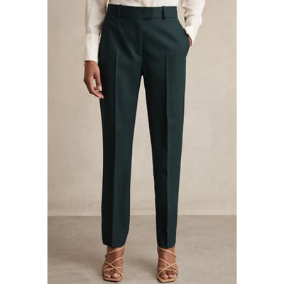 Reiss Slim Leg Trouser Green Size: 4L | Formal pants Outlet | Dames | Groen
